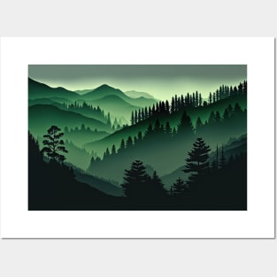 Forest - Mountains Posters and Art